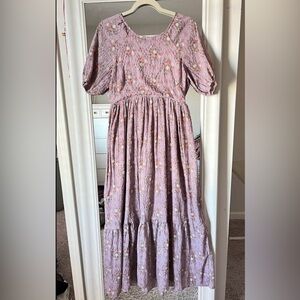 Baltic Born Lavender Floral Maxi Dress sz Small